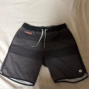 Vuori Charcoal and Light Gray Shorts
